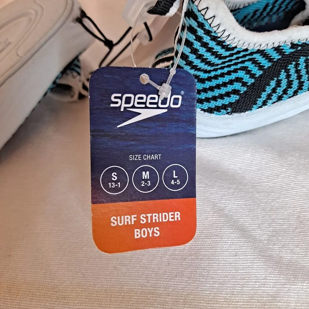 Speedo Junior Surf Strider Water Shoes Big Kid Size M (2/3) Blue Black